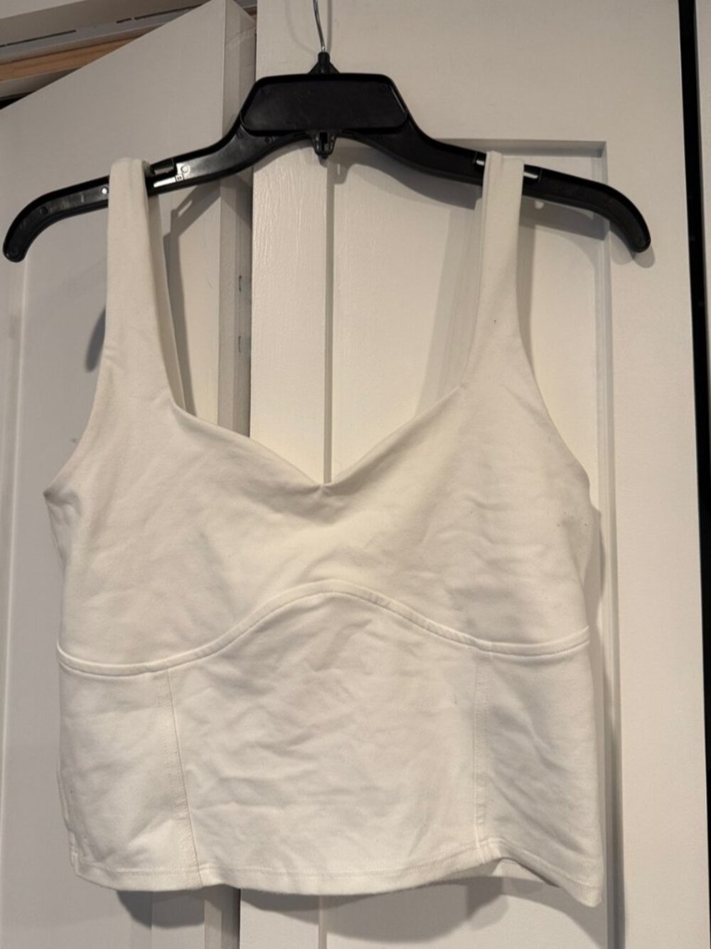 White Cropped Tank Top
